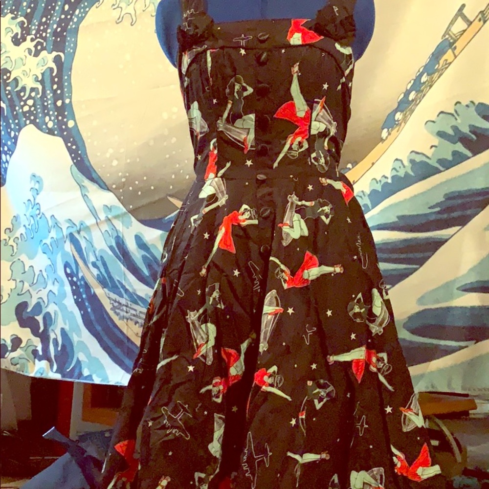 Hell Bunny Vintage Style Zombie Plane dress